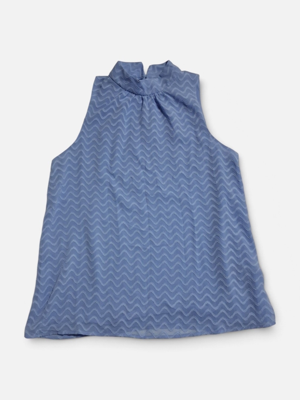 Anthropologie Maeve Charley Halter Periwinkle Mock Neck Blouse Women's XS